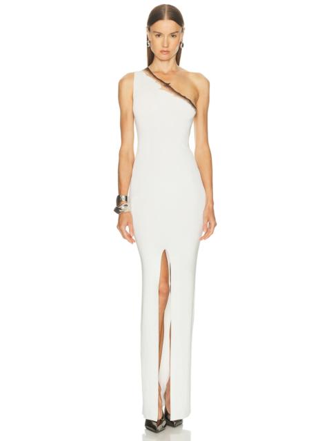 Flame One Shoulder Maxi Dress