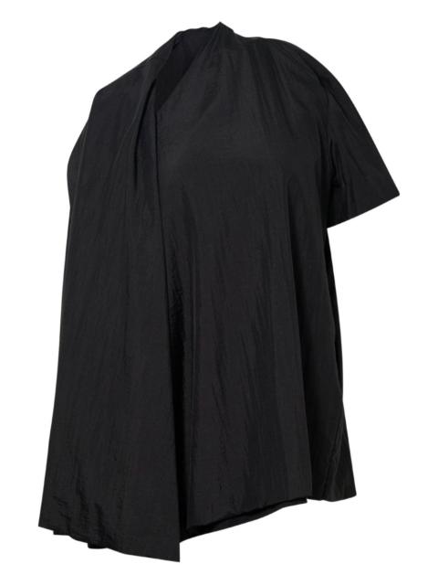 draped short-sleeve top
