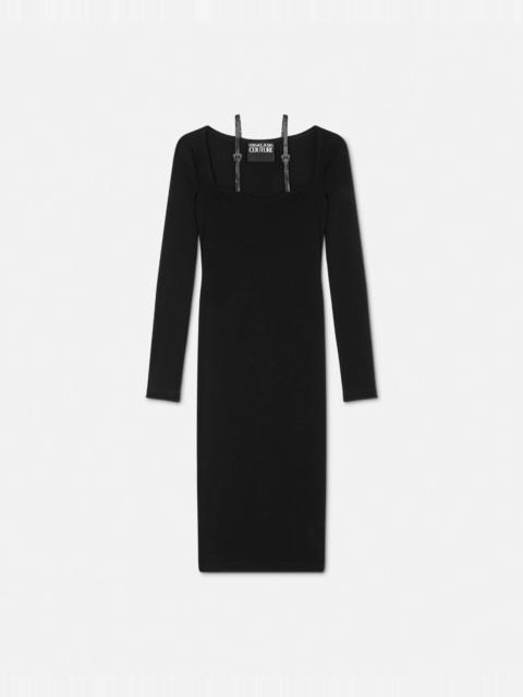 Baroque Buckle Knit Midi Dress