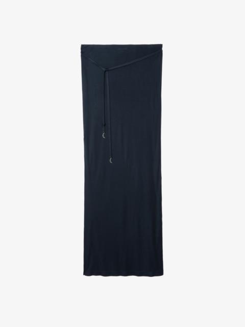 Giada Asymmetric Long Slit Skirt