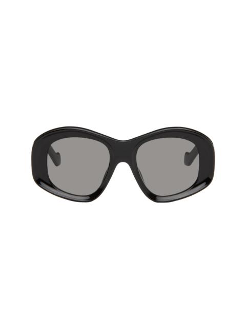 Black Beveled Pentagon Sunglasses