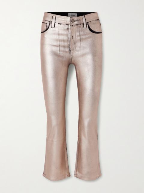 The Reboot Mid-rise Bootcut Metallic Jeans