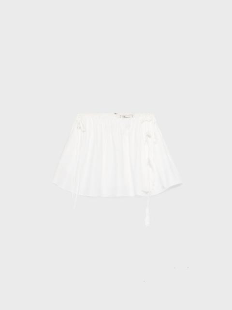 MINI SKIRT IN POPLIN WITH DRAWSTRING