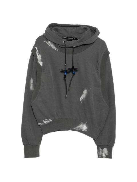 metallic painted hoodie