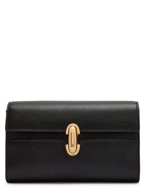 Savette Symmetry Mini Grained Leather Clutch