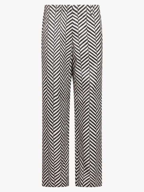 CHEVRON PATTERNED PANTS | BLACK/OFF WHITE