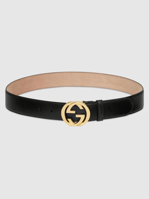 Belt with Interlocking G buckle