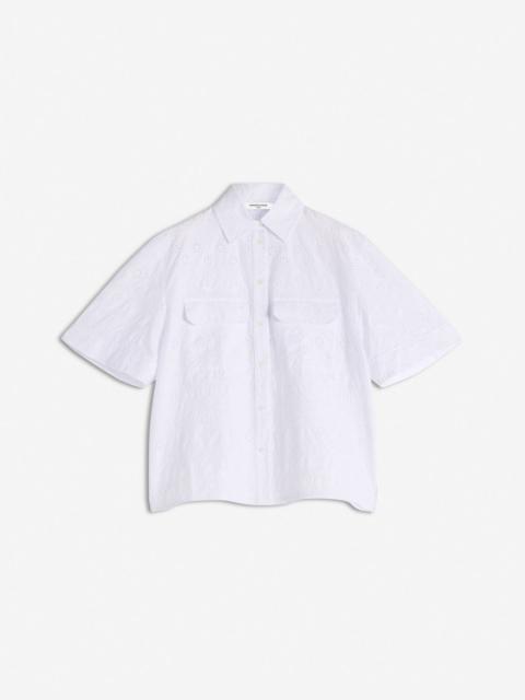 BRODERIE ANGLAISE BOXY SHORT SLEEVE SHIRT