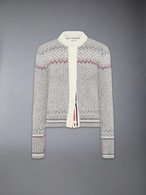 FAIRISLE JACQUARD DONEGAL CROPPED CARDIGAN