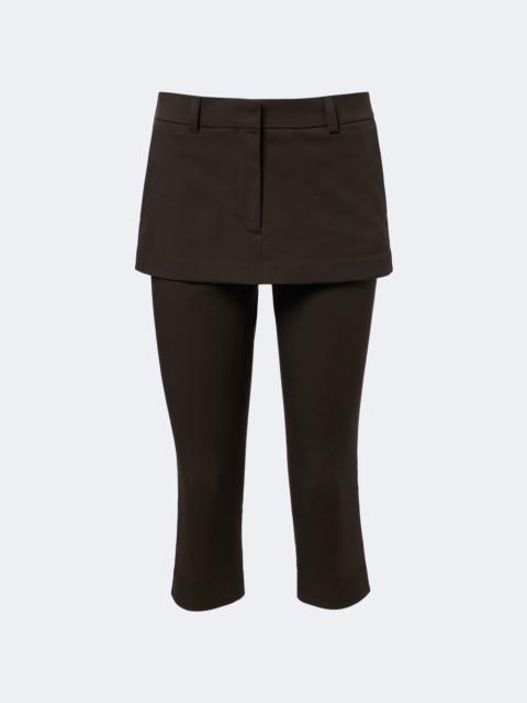 Layered cotton capri pants