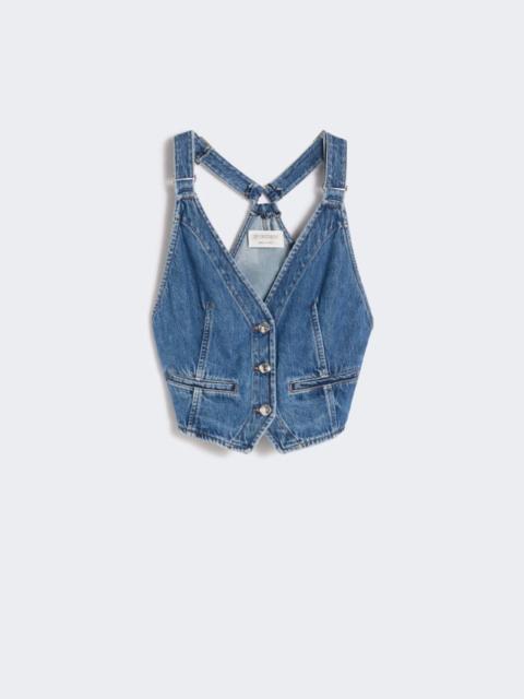 Slim-fit denim gilet - midnightblue