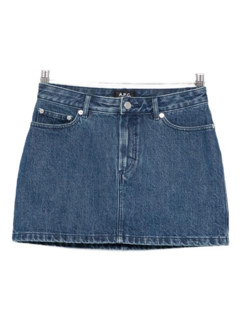 denim straight skirt