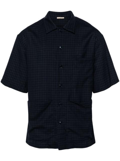 checked camp-collar shirt