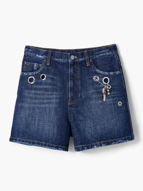 GROMMET DENIM SHORTS