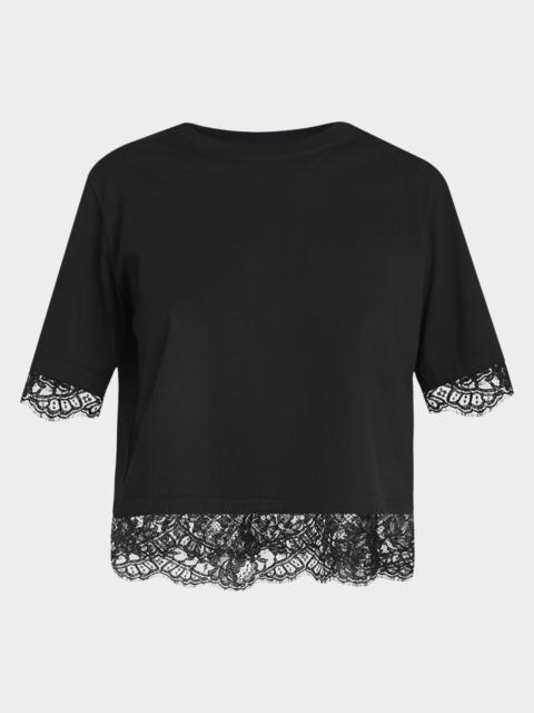 Lace Layered Short-Sleeve T-Shirt