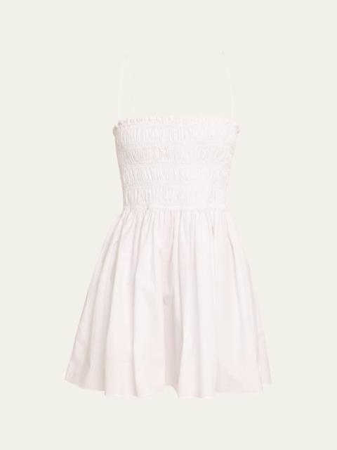 Shirred Bodice Mini Dress