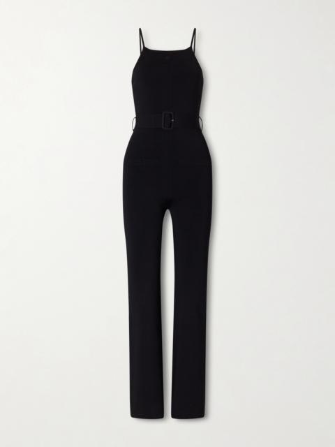 Belted Smooth-crepe Jumpsuit