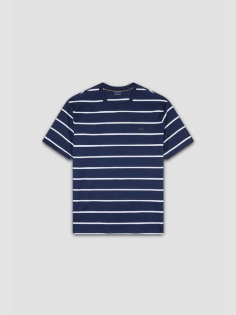 T-SHIRT IN PERLÉ COTTON WITH STRIPED PATTERN
