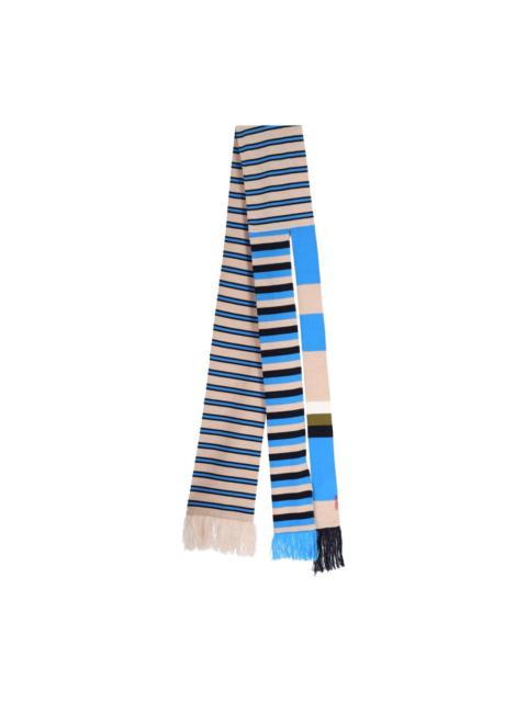 striped fringed scarf