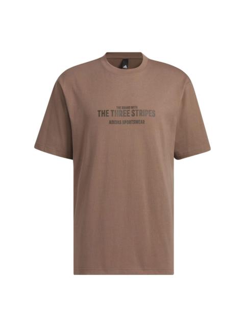 adidas Verbiage T-shirt 'Brown' IP3929