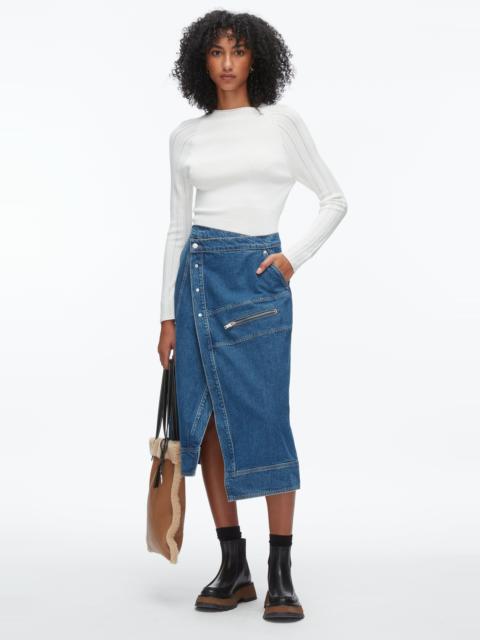 Denim Wrap Skirt