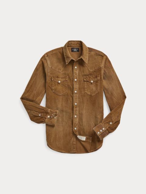 Slim Fit Corduroy Western Shirt