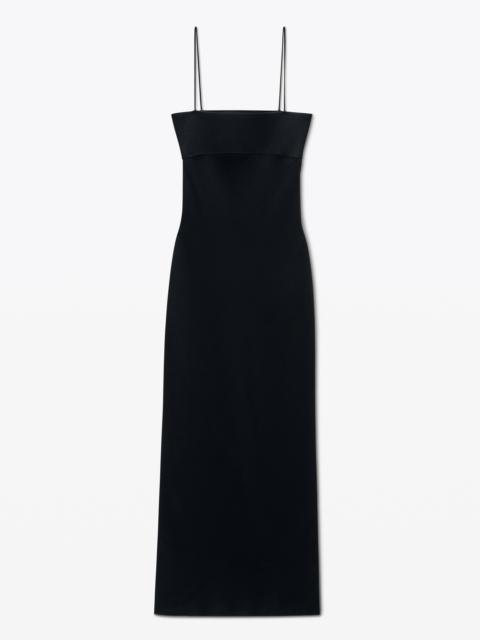 Black Logo Jacquard Slip Dress