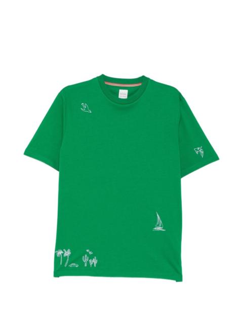 graphic-embroidered T-shirt