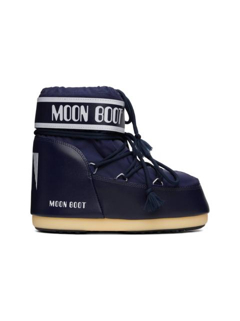 Navy Icon Low Nylon Boots