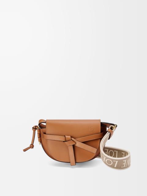 Mini Gate Dual bag in soft calfskin and jacquard