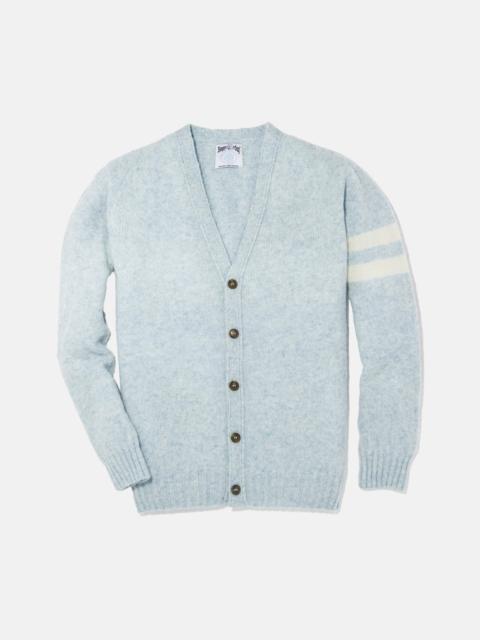 MADE-IN-SCOTLAND LIGHT BLUE SHAGGY DOG UNIVERSITY CARDIGAN