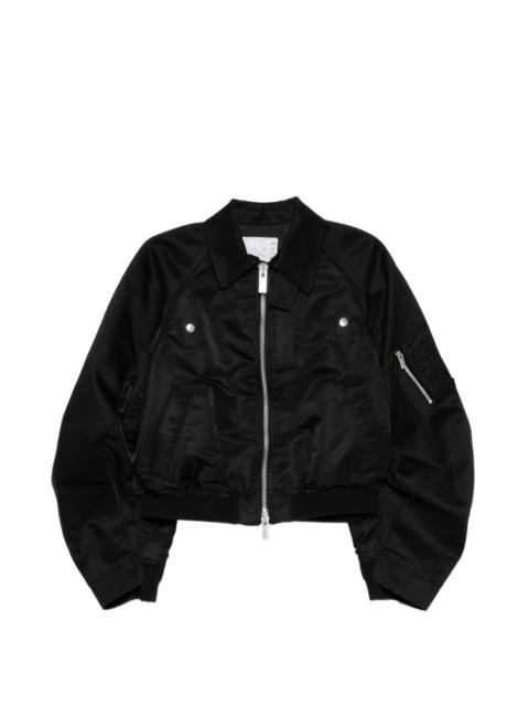 two-way zip bomber jacket