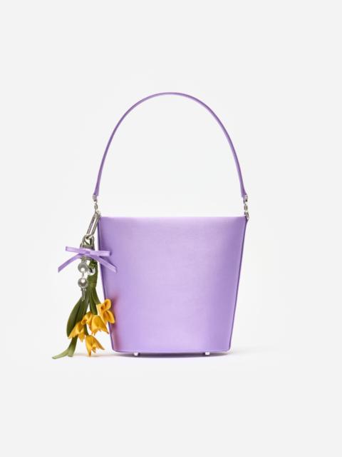 Lilac Satin Bucket Bag