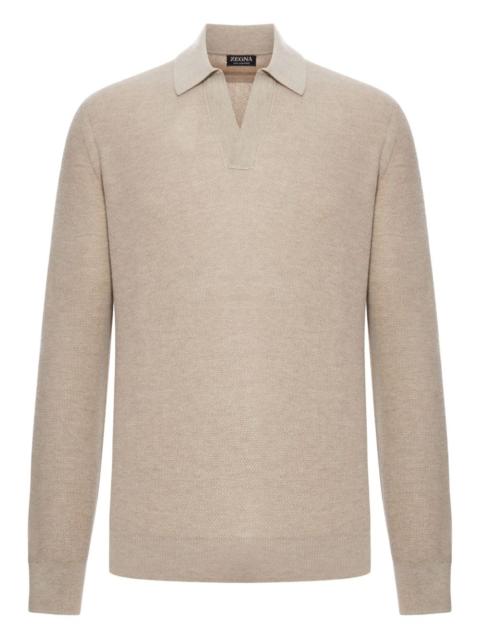 cashmere polo sweater