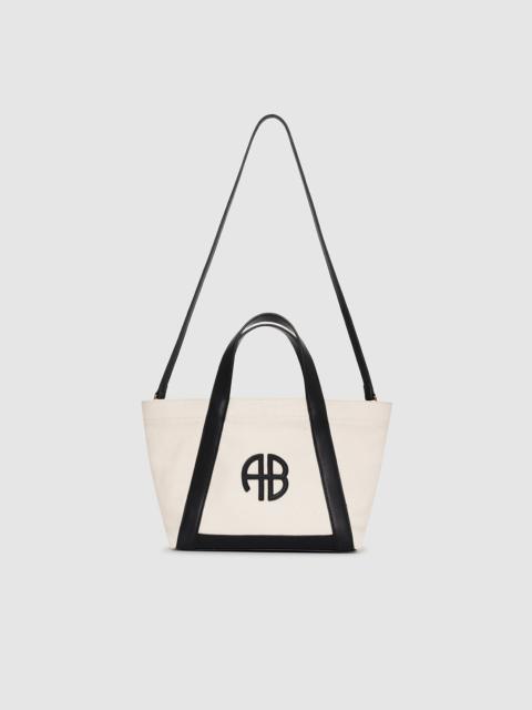 Small Cara Tote - Natural Canvas With Black