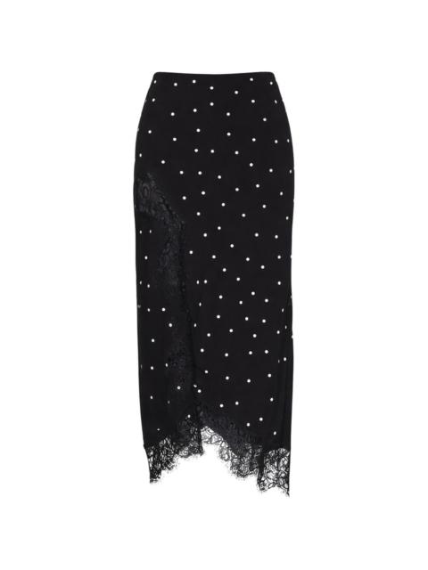 Olivia polka-dot lace skirt
