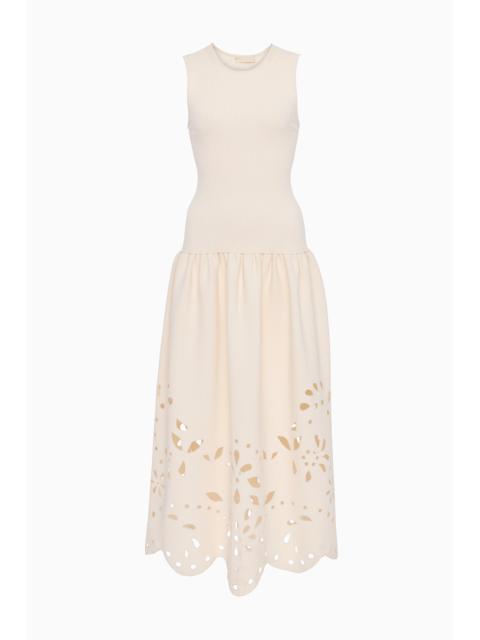 Rosaline Sleeveless Drop Waist Knit Midi