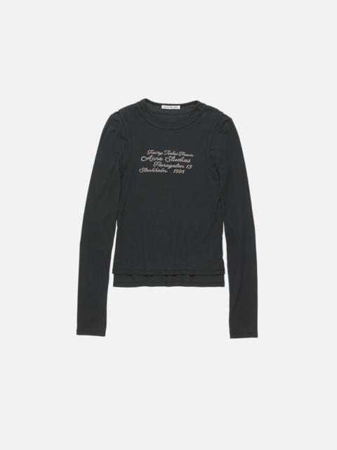 Layered long-sleeve t-shirt - Black