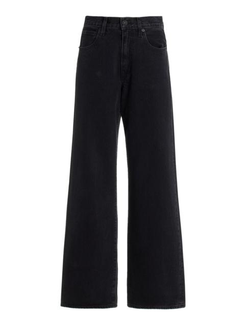 Grace Rigid High-Rise Wide-Leg Jeans black