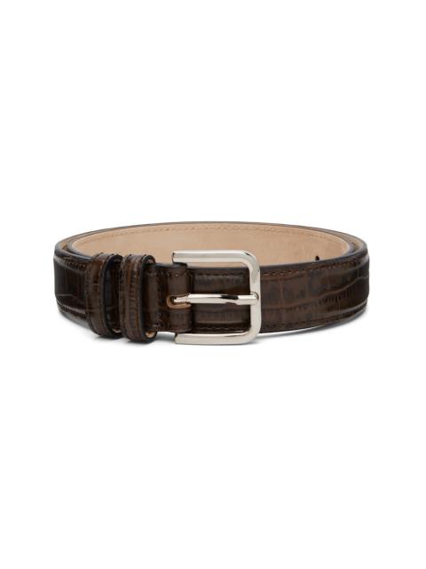 Brown Classic Crocodile Belt