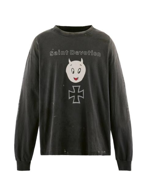 Saint Mxxxxxx Long-sleeve Graphic-print T-shirt