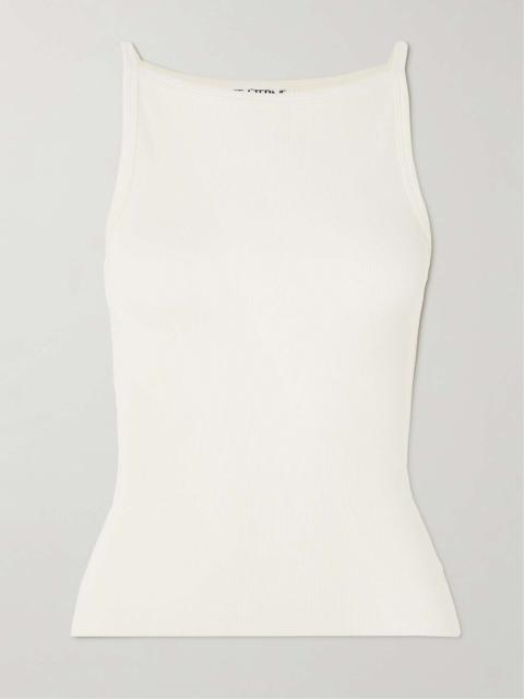 Iris ribbed stretch-cotton and modal-blend jersey tank White