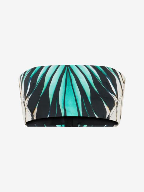 Ray Of Sea Print Bandeau Top