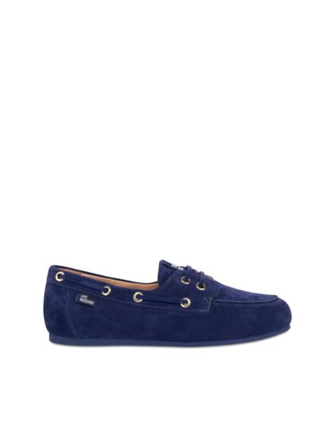 lace-up suede loafers