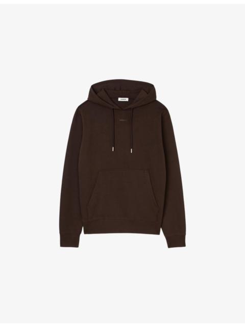 Tonal-logo regular-fit cotton-jersey hoody