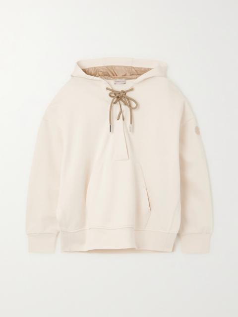 Lace-up Cotton-blend Jersey Hoodie