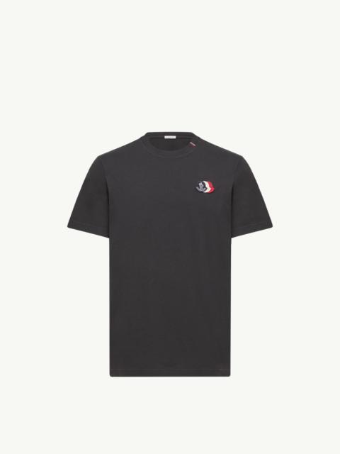 Embroidered Tricolor Logo Cotton T-Shirt