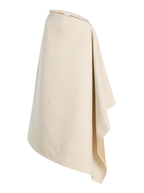 Cotton Canvas Maxi Skirt white