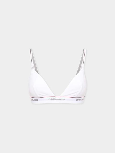 DSQUARED2 LOGO COTTON TRIANGLE BRA