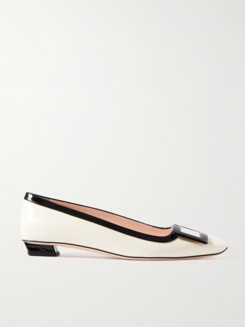 Belle Vivier Two-tone Patent-leather Ballet Flats